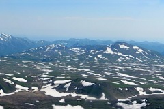 панорама с вулкана Горелый с 1829м.
