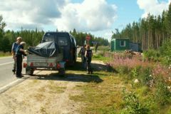 Перед погранпостом в Алакуртти.