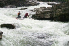 р. Лаген, прохождение водопада