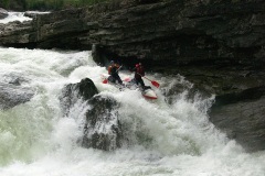 р. Лаген, прохождение водопада
