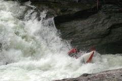 р. Лаген, прохождение водопада